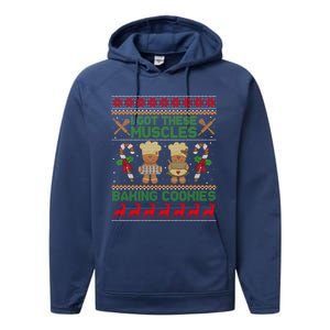 Baker Ugly Christmas Baking Cookies Sweater Gift Performance Fleece Hoodie