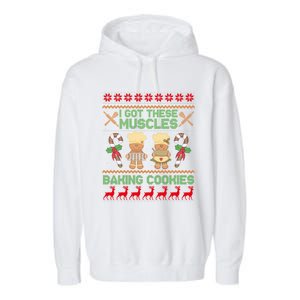 Baker Ugly Christmas Baking Cookies Sweater Gift Garment-Dyed Fleece Hoodie