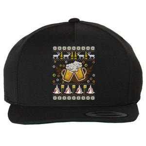 Beer Ugly Christmas Ing Funny Happy Holiday Xmas Gift Meaningful Gift Wool Snapback Cap