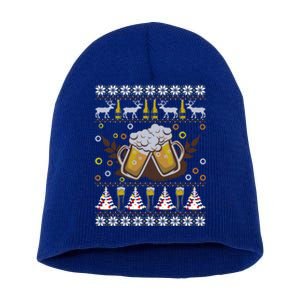 Beer Ugly Christmas Ing Funny Happy Holiday Xmas Gift Meaningful Gift Short Acrylic Beanie