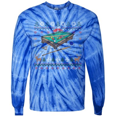 Billiards Ugly Christmas Sweater Ball Sports Player Gift Tie-Dye Long Sleeve Shirt