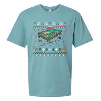 Billiards Ugly Christmas Sweater Ball Sports Player Gift Sueded Cloud Jersey T-Shirt