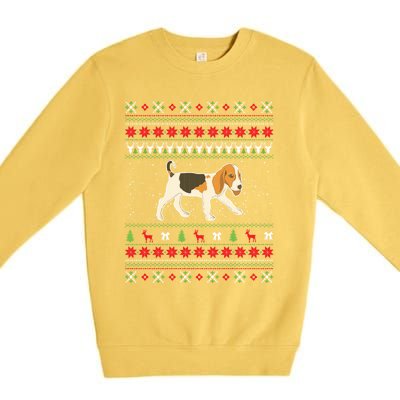 Beagle Ugly Christmas Great Funny Gift Design Funny Gift Premium Crewneck Sweatshirt