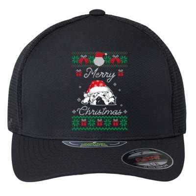 Bulldog Ugly Christmas Gift English Bulldog Lover Cute Gift Flexfit Unipanel Trucker Cap