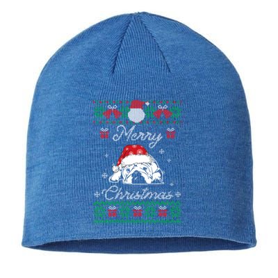 Bulldog Ugly Christmas Gift English Bulldog Lover Cute Gift Sustainable Beanie