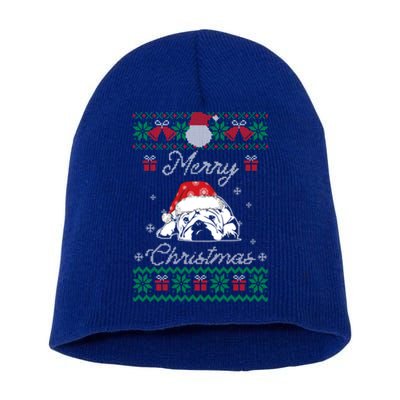 Bulldog Ugly Christmas Gift English Bulldog Lover Cute Gift Short Acrylic Beanie