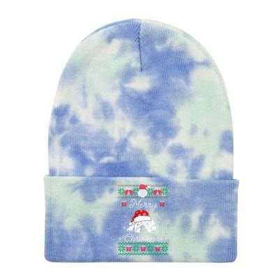 Bulldog Ugly Christmas Gift English Bulldog Lover Cute Gift Tie Dye 12in Knit Beanie