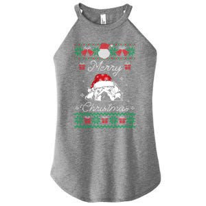 Bulldog Ugly Christmas Gift English Bulldog Lover Cute Gift Women's Perfect Tri Rocker Tank