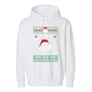 Bulldog Ugly Christmas Gift English Bulldog Lover Cute Gift Garment-Dyed Fleece Hoodie