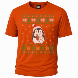 Bagpipes Ugly Christmas Sweater Penguin Xmas Family Matching Cute Gift Cooling Performance Crew T-Shirt