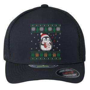 Bagpipes Ugly Christmas Sweater Penguin Xmas Family Matching Cute Gift Flexfit Unipanel Trucker Cap