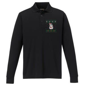 Bagpipes Ugly Christmas Sweater Penguin Xmas Family Matching Cute Gift Performance Long Sleeve Polo