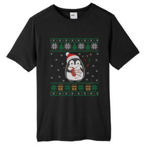 Bagpipes Ugly Christmas Sweater Penguin Xmas Family Matching Cute Gift Tall Fusion ChromaSoft Performance T-Shirt