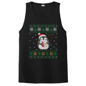 Bagpipes Ugly Christmas Sweater Penguin Xmas Family Matching Cute Gift PosiCharge Competitor Tank