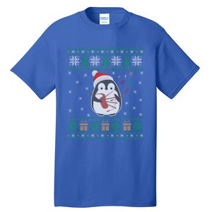 Bagpipes Ugly Christmas Sweater Penguin Xmas Family Matching Cute Gift Tall T-Shirt