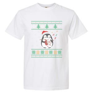 Bagpipes Ugly Christmas Sweater Penguin Xmas Family Matching Cute Gift Garment-Dyed Heavyweight T-Shirt