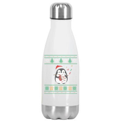 Bagpipes Ugly Christmas Sweater Penguin Xmas Family Matching Cute Gift Stainless Steel Insulated Water Bottle