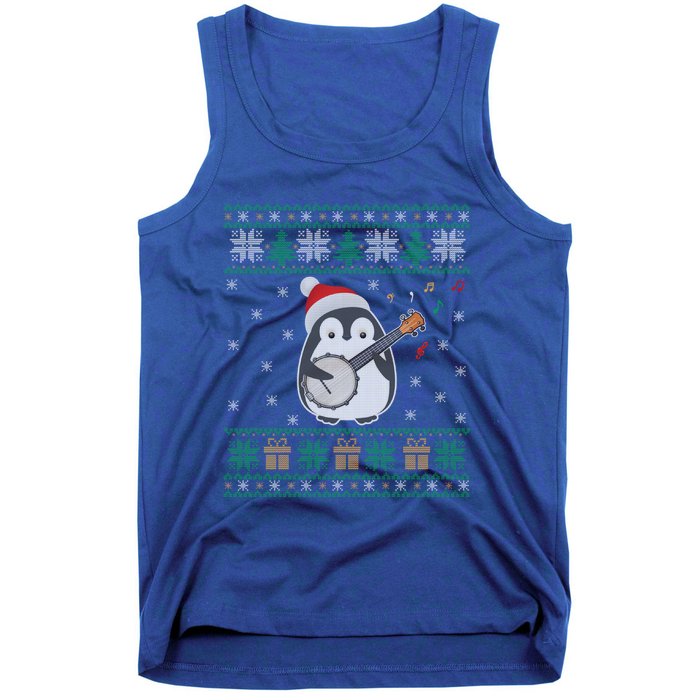 Banjo Ugly Christmas Sweater Penguin Xmas Family Matching Meaningful Gift Tank Top