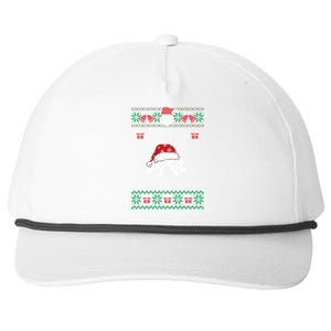 Bulldog Ugly Christmas Sweater Gift English Bulldog Lover Cute Gift Snapback Five-Panel Rope Hat