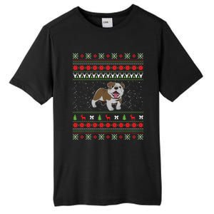 Bulldog Ugly Christmas Funny Gift Design Funny Gift Tall Fusion ChromaSoft Performance T-Shirt