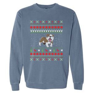 Bulldog Ugly Christmas Funny Gift Design Funny Gift Garment-Dyed Sweatshirt