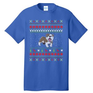 Bulldog Ugly Christmas Funny Gift Design Funny Gift Tall T-Shirt