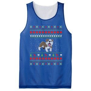 Bulldog Ugly Christmas Funny Gift Design Funny Gift Mesh Reversible Basketball Jersey Tank