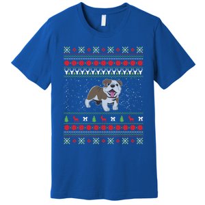 Bulldog Ugly Christmas Funny Gift Design Funny Gift Premium T-Shirt