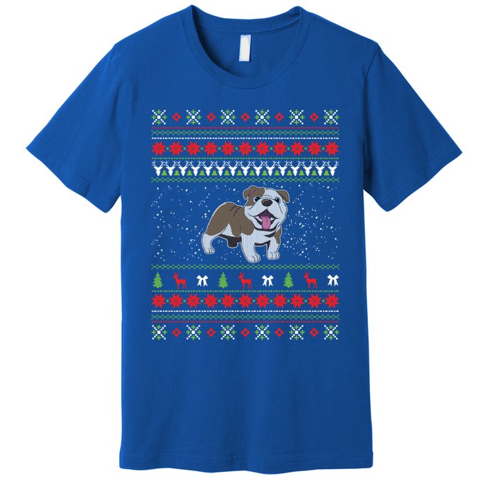 Bulldog Ugly Christmas Funny Gift Design Funny Gift Premium T-Shirt