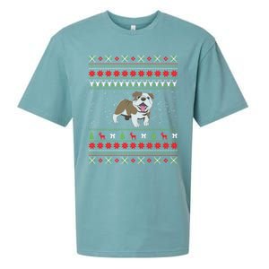 Bulldog Ugly Christmas Funny Gift Design Funny Gift Sueded Cloud Jersey T-Shirt