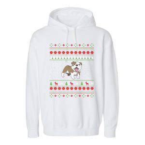 Bulldog Ugly Christmas Funny Gift Design Funny Gift Garment-Dyed Fleece Hoodie