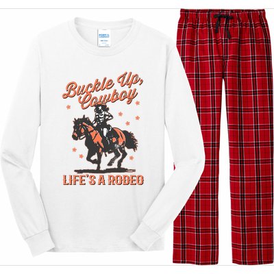 Buckle Up Cowboy LifeS A Rodeo Long Sleeve Pajama Set