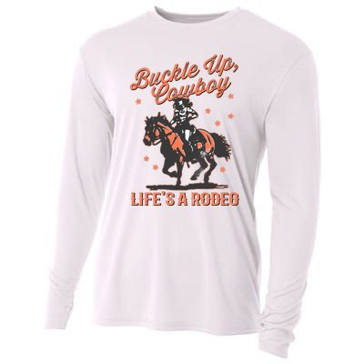 Buckle Up Cowboy LifeS A Rodeo Cooling Performance Long Sleeve Crew