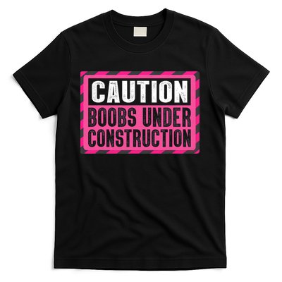 Boobs Under Construction Mastectomy Breast Cancer Warrior T-Shirt