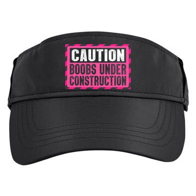 Boobs Under Construction Mastectomy Breast Cancer Warrior Adult Drive Performance Visor