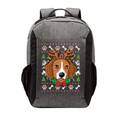 Beagle Ugly Christmas Reindeer Antlers Xmas Gift Vector Backpack