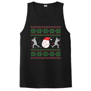 Baseball Ugly Christmas Sweater Funny Xmas Baseball Gift PosiCharge Competitor Tank