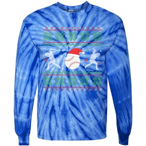 Baseball Ugly Christmas Sweater Funny Xmas Baseball Gift Tie-Dye Long Sleeve Shirt