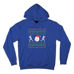 Baseball Ugly Christmas Sweater Funny Xmas Baseball Gift Tall Hoodie