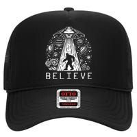 Bigfoot Ufo Conspiracy Theory Alien Physics High Crown Mesh Back Trucker Hat