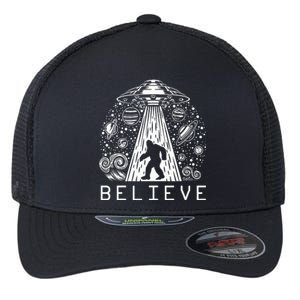 Bigfoot Ufo Conspiracy Theory Alien Physics Flexfit Unipanel Trucker Cap