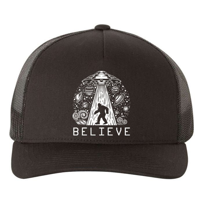 Bigfoot Ufo Conspiracy Theory Alien Physics Yupoong Adult 5-Panel Trucker Hat