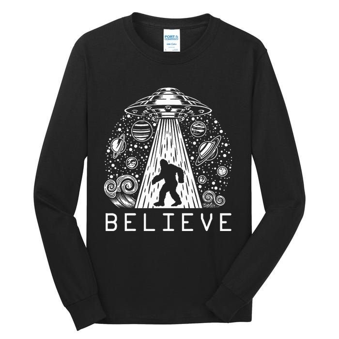 Bigfoot Ufo Conspiracy Theory Alien Physics Tall Long Sleeve T-Shirt