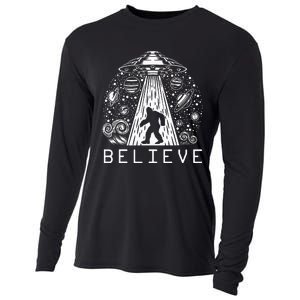 Bigfoot Ufo Conspiracy Theory Alien Physics Cooling Performance Long Sleeve Crew