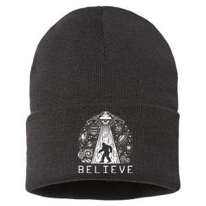 Bigfoot Ufo Conspiracy Theory Alien Physics Sustainable Knit Beanie