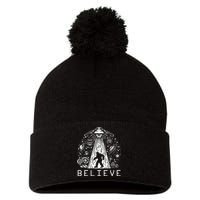 Bigfoot Ufo Conspiracy Theory Alien Physics Pom Pom 12in Knit Beanie