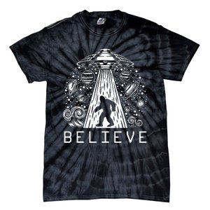 Bigfoot Ufo Conspiracy Theory Alien Physics Tie-Dye T-Shirt