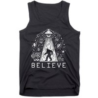 Bigfoot Ufo Conspiracy Theory Alien Physics Tank Top