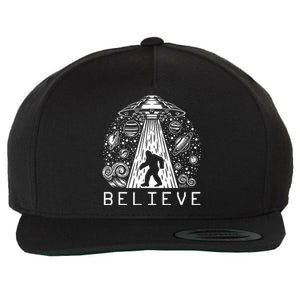 Bigfoot Ufo Conspiracy Theory Alien Physics Wool Snapback Cap