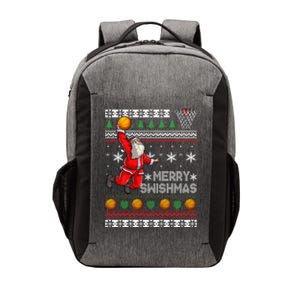 Basketball Ugly Christmas Xmas Funny Dunking Santa Vector Backpack